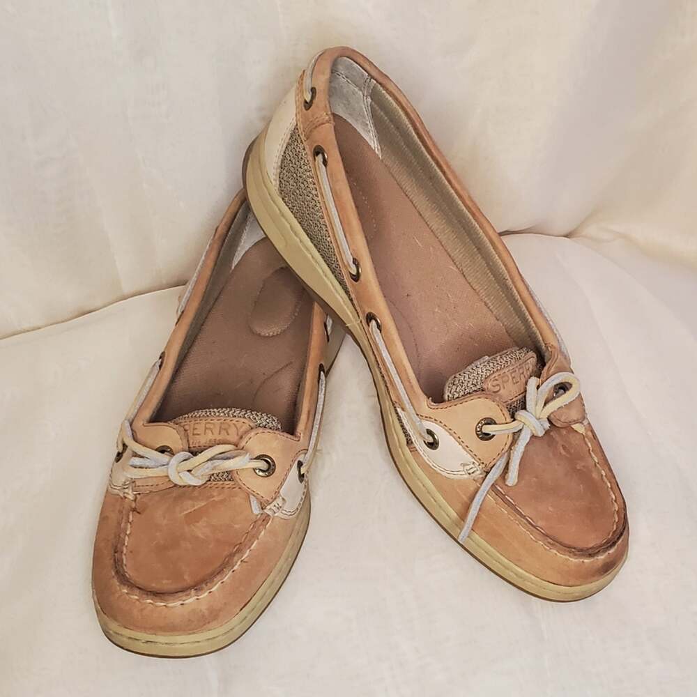 Sperry Women's Angelfish Boat Shoe Linen Oat sz. 8.5